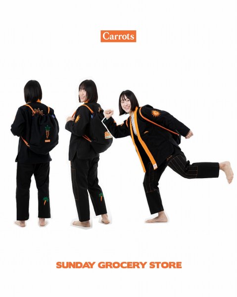 画像18: CARROTS × SUNDAY GROCERY STORE 柔術衣 黒 (18)