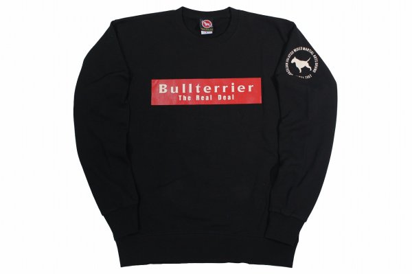 画像1: BULL TERRIER スウェットトレーナー Basic Logo　黒 (1)
