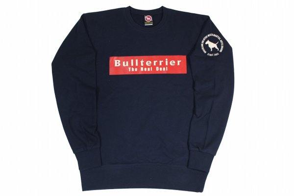 画像1: BULL TERRIER スウェットトレーナー Basic Logo　ダークネイビー (1)