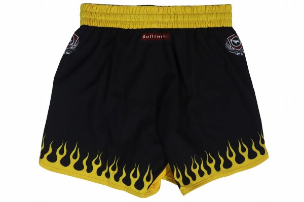 画像5: BULLTERRIER ファイトショーツ Short Fire 黒/黄 (5)