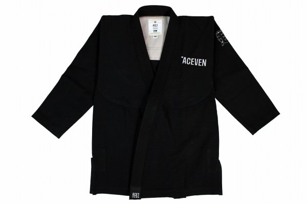 画像1: ACEVEN キッズ柔術衣 01 黒 (1)