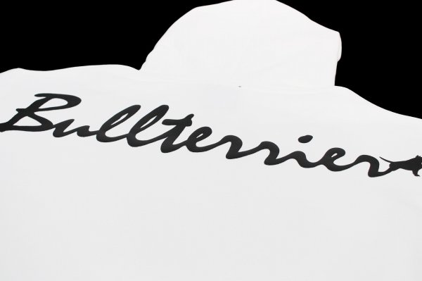 画像6: BULL TERRIER フードパーカー MocoLogo　白 (6)