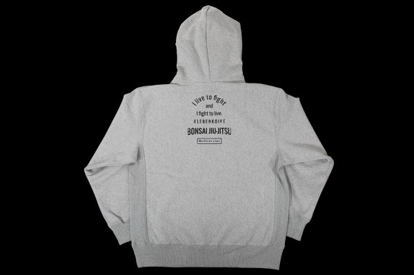 画像2: BULL TERRIER クレベル・コイケ Live to Fight フードパーカー アッシュ (2)