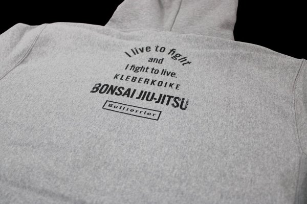 画像4: BULL TERRIER クレベル・コイケ Live to Fight フードパーカー アッシュ (4)