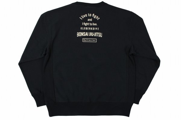 画像2: BULL TERRIER クレベル・コイケ Live to Fight スウェットトレーナー 黒 (2)