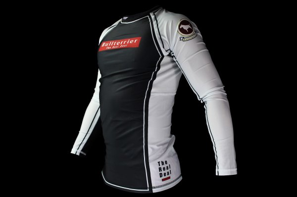 画像2: BULLTERRIER ラッシュガード Rank4.0 長袖 白 (2)