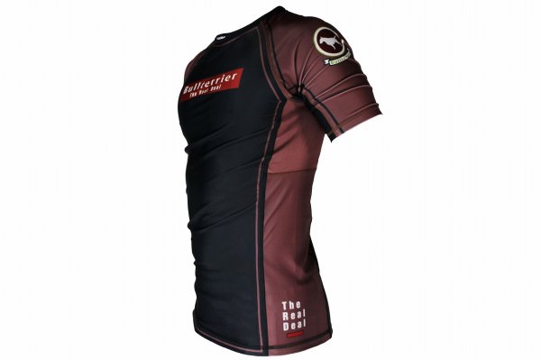 画像2: BULLTERRIER ラッシュガード Rank4.0 半袖 茶 (2)