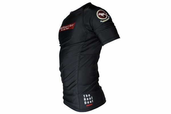 画像2: BULLTERRIER ラッシュガード Rank4.0 半袖 黒 (2)