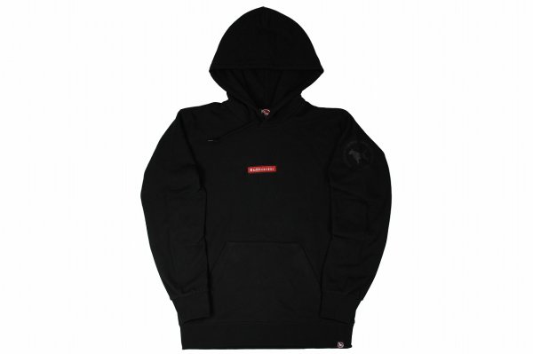 画像1: BULL TERRIER フードパーカー Box Tag　黒 (1)