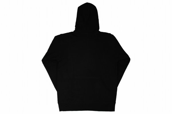 画像2: BULL TERRIER フードパーカー レザーステッチ　黒 (2)