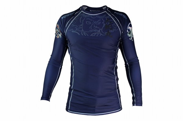 画像1: BULLTERRIER ラッシュガード Orochimaru 長袖 紺 (1)