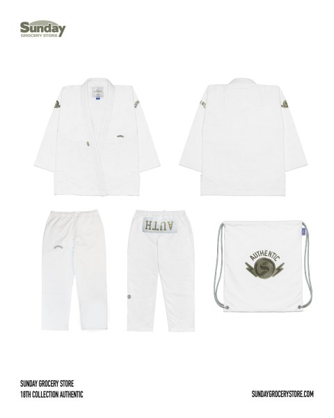 画像10: SUNDAY GROCERY STORE 柔術衣 authentic 白 (10)