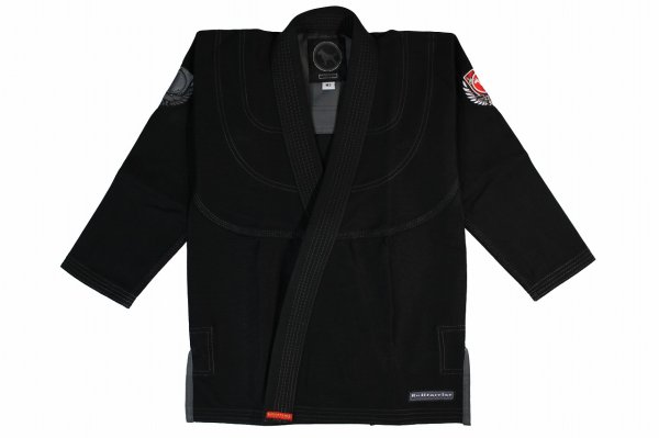 画像1: ブルテリア キッズ柔術衣 スーパーライトLAS 黒 (1)