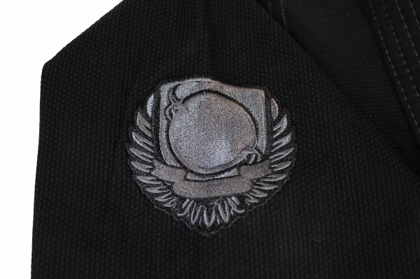 画像6: ブルテリア キッズ柔術衣 スーパーライトLAS 黒 (6)