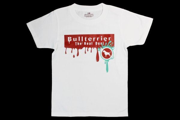 画像1: BULLTERRIER　キッズTシャツ Paint 白 (1)