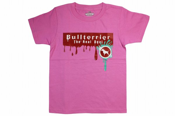 画像1: BULLTERRIER　キッズTシャツ Paint ピンク (1)
