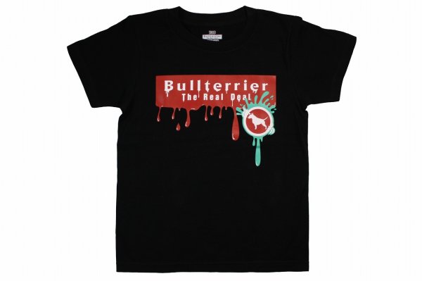 画像1: BULLTERRIER　キッズTシャツ Paint 黒 (1)