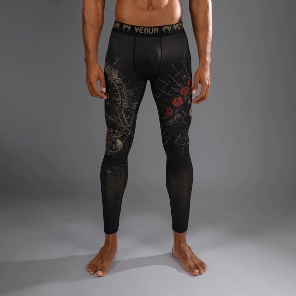 画像1: VENUM ロングスパッツ Santa Muerte 5.0 ディープブラック/金 (1)