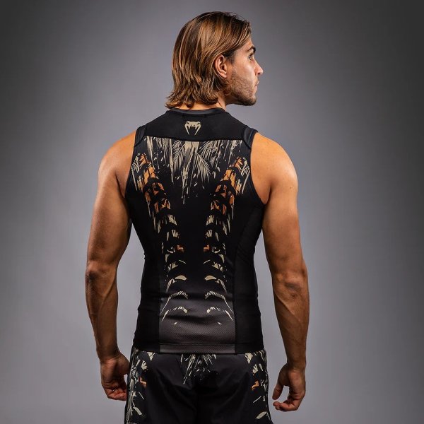 画像4: VENUM ラッシュガード Tiger スリーブレス 黒/ネオンオレンジ (4)