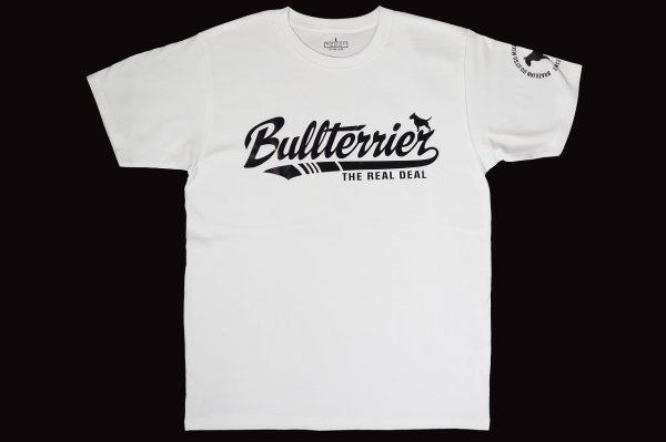 画像1: BULL TERRIER Tシャツ ベースボールロゴ 白 (1)