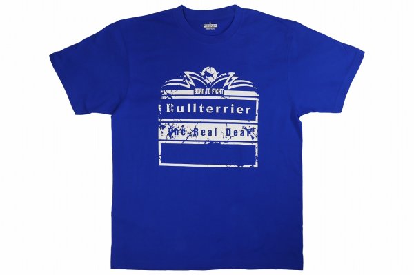 画像1: BULL TERRIER Tシャツ Born to Fight 青 (1)