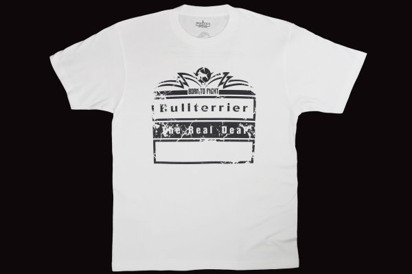 画像1: BULL TERRIER Tシャツ Born to Fight 白 (1)