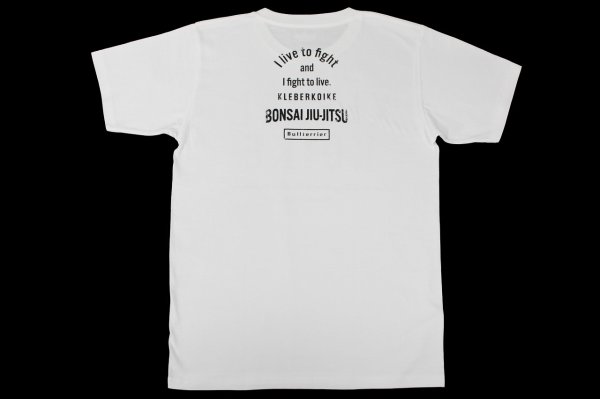 画像2: BULL TERRIER クレベル・コイケ Live to Fight Tシャツ 白 (2)