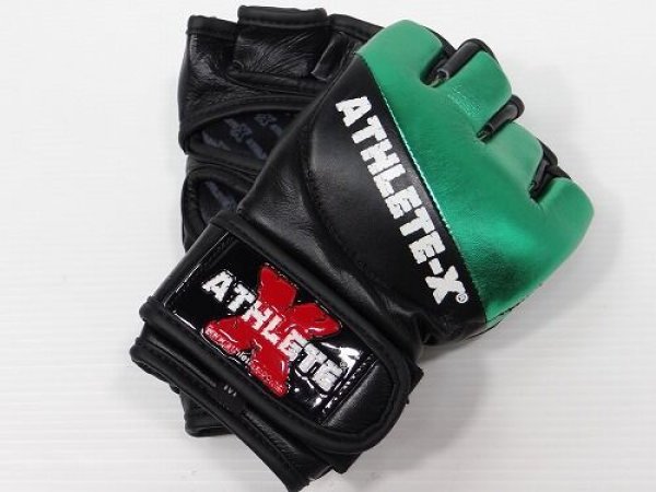 画像2: Athlete X　MMAグローブ METALLIC 緑 (2)