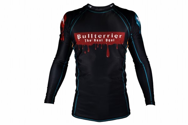 画像1: BULLTERRIER ラッシュガード Paint 長袖 黒 (1)