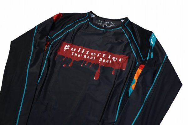 画像6: BULLTERRIER ラッシュガード Paint 長袖 黒 (6)