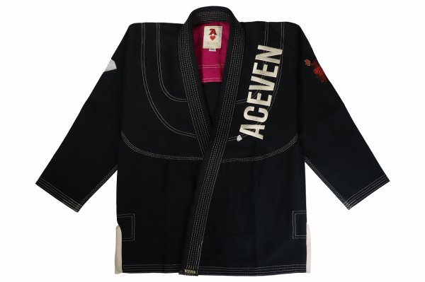 画像1: ACEVEN レディース柔術衣 Ace of hearts 黒 (1)