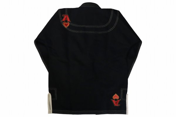 画像3: ACEVEN レディース柔術衣 Ace of hearts 黒 (3)