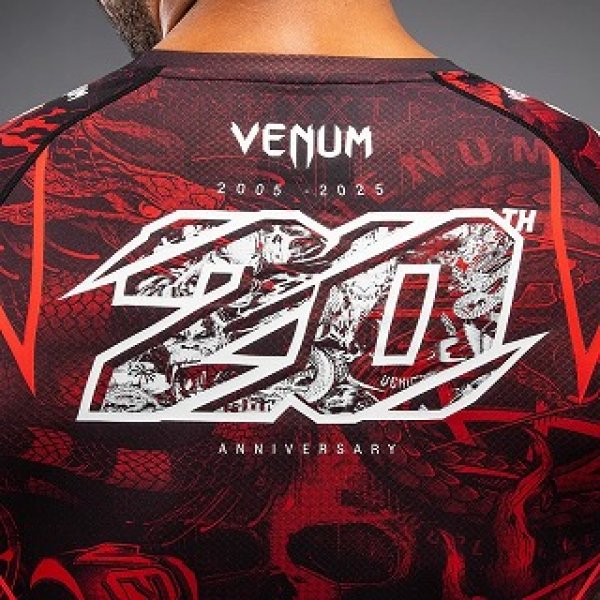 画像7: VENUM ラッシュガード 20th Anniversary 半袖 黒/赤 (7)