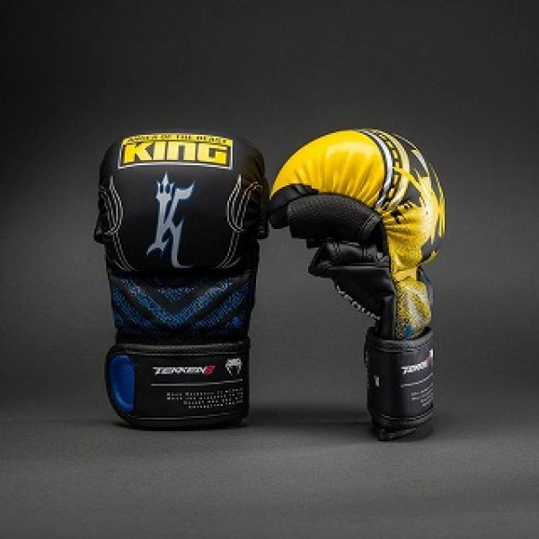 画像1: Venum x TEKKEN 8 スパーリングMMAグローブ King 黒/黄 (1)