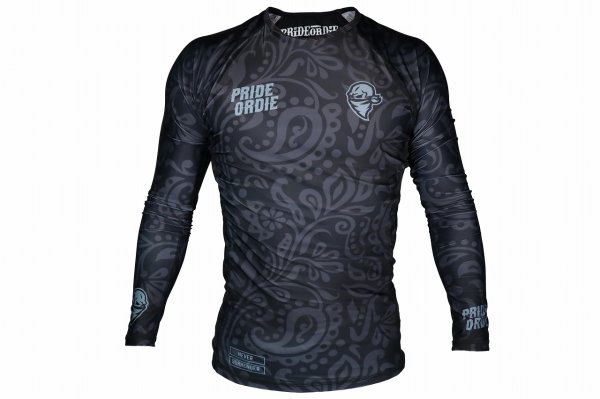 画像1: PRiDEorDiE ラッシュガード Fearless 長袖 黒 (1)