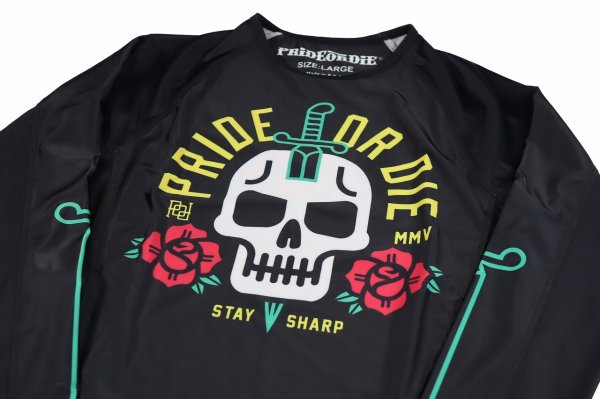 画像6: PRiDEorDiE ラッシュガード Stay Sharp 長袖 黒 (6)
