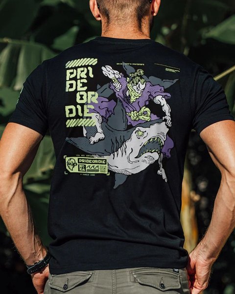 画像3: PRiDEorDiE Tシャツ Dangerous Water V2 黒/紫 (3)