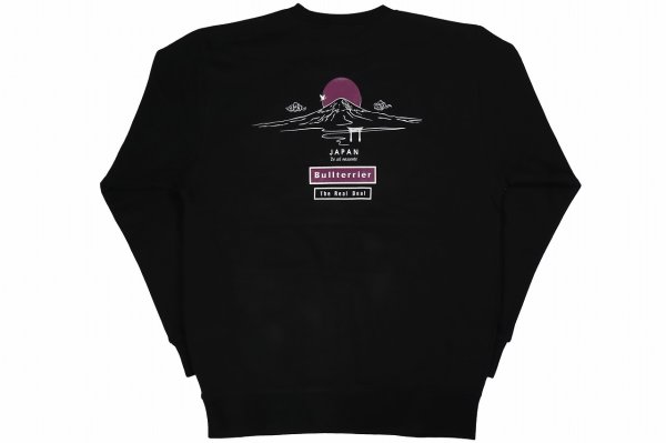 画像2: BULL TERRIER スウェットトレーナー JAPAN　黒 (2)