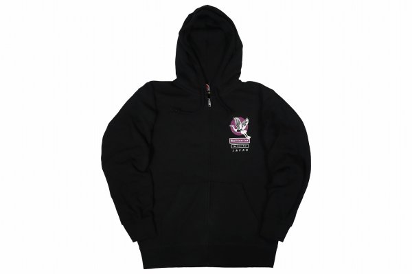画像1: BULL TERRIER フードジップパーカー JAPAN　黒 (1)
