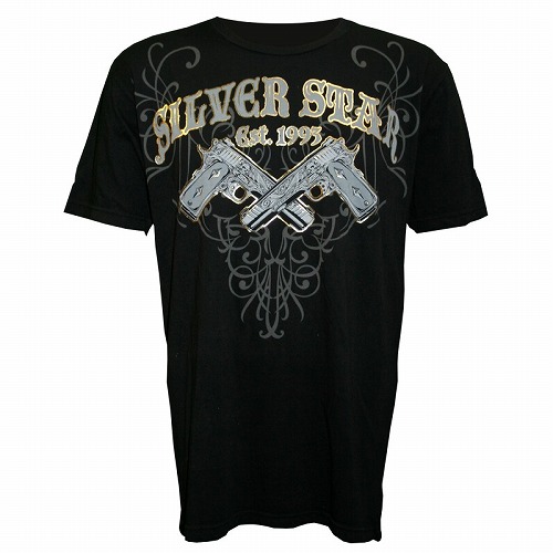 Silver Star　Tシャツ　Destroy　黒